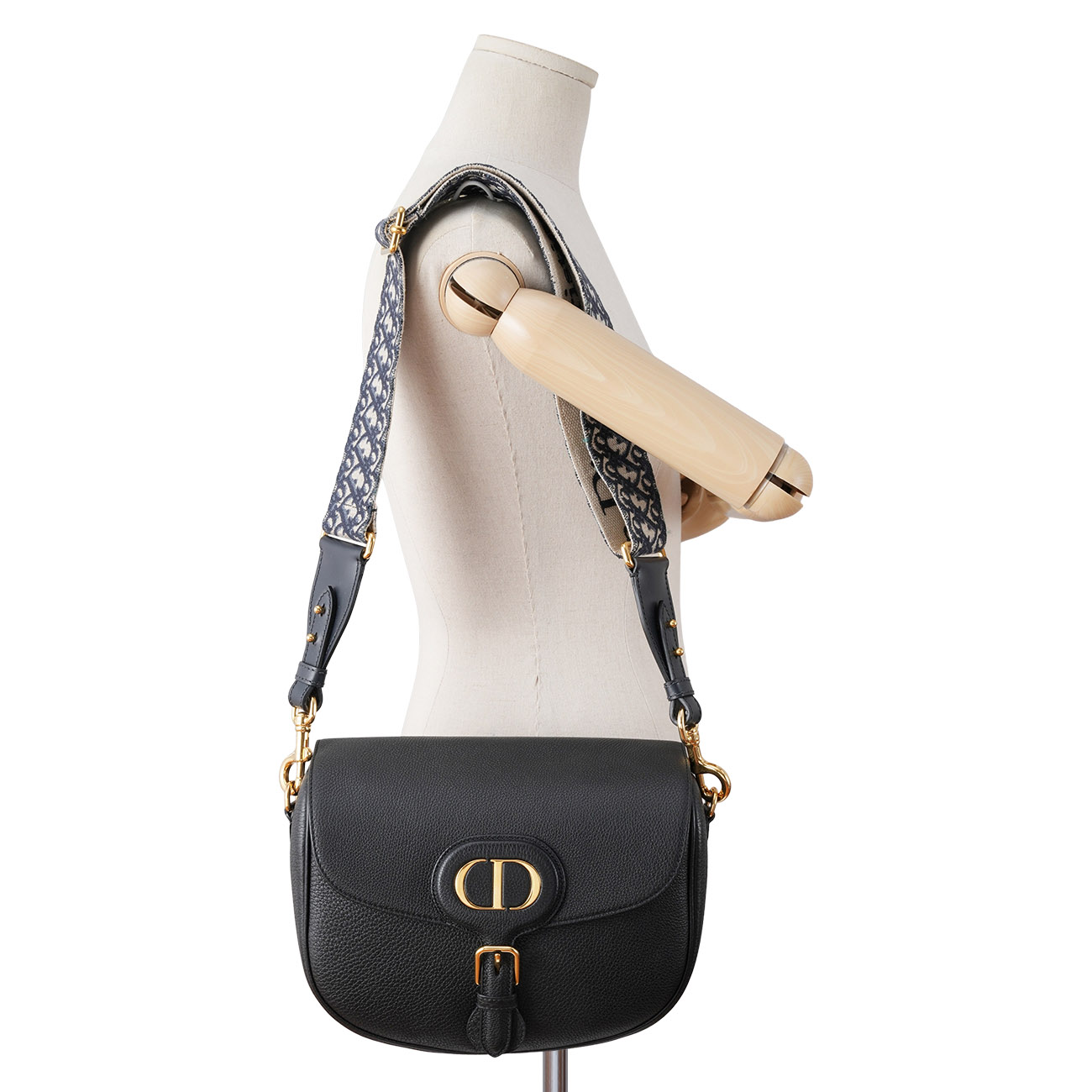 CHRISTIAN DIOR(USED)디올 바비백 라지 블랙 & 자수스트랩
